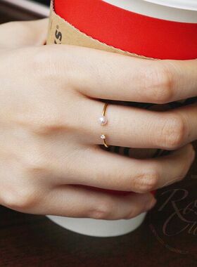 天然淡水珍珠14K黄金珍珠莫桑石