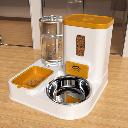 All-in-one pet drinking and feeding machine automatically stores water