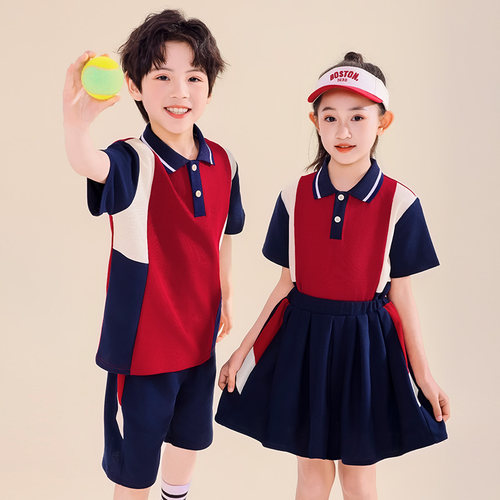 小学生校服夏季短袖长裤套装幼儿园园服儿童班服运动会开幕式服装 - 图3