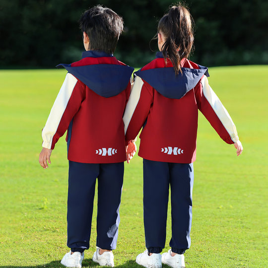 儿童班服统一定制中小学生校服秋冬冲锋衣三件套幼儿园园服春秋装
