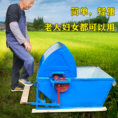 Молотилка 脚踏式打谷机人力脱粒机简易水稻打谷子收割机轻便半自动农用脱粒