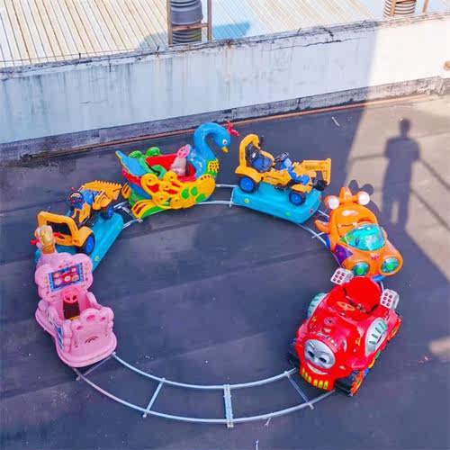户外广场儿童轨道小火车新型游乐设备大象海洋发光轨道火车 - 图2