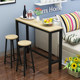 Simple table against wall bar table high table milk tea table