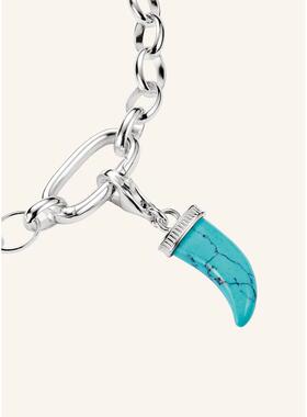 代购thomas sabo女士吊坠精致光泽手工制作时尚925银蓝绿色弧形