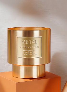 2026马年创意金属杯大容量香薰蜡烛大豆蜡氛围感家居摆件新年礼物