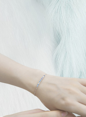 一滴沧海s925银手链送女镶嵌轻奢