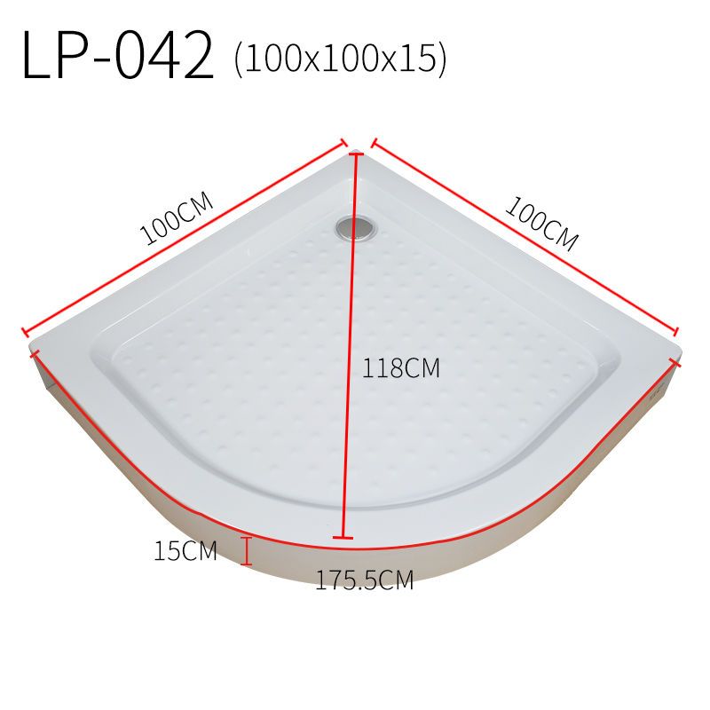 Fan-shaped shower room low basin base waterproof water-isolating partition shower curtain bathroom waterproof long arc deodorant and anti-blocking