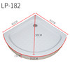 Fan-shaped shower room low basin base waterproof water-isolating partition shower curtain bathroom waterproof long arc deodorant and anti-blocking