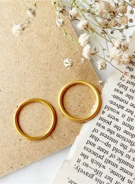 情侣其他日韩素圈戒指女古