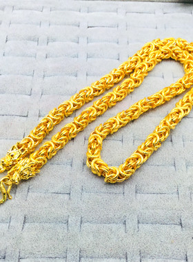 饰品久不掉色空心项链铜镀金