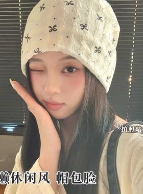 月子帽春秋产妇帽亲肤网孔透气夏季包头涤纶孕妇套头帽产后堆堆帽