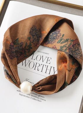 桑蚕丝香云纱磁扣项链气质珍珠