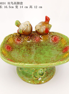 新品田园创意陶瓷香皂盒沥水欧式卫生间酒店皂碟玄关钥匙收纳摆件