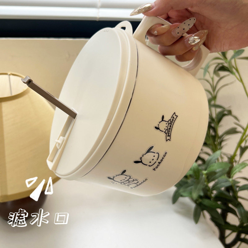 304不锈钢泡面碗带盖大容量帕恰狗可沥水方便面碗学生饭盒日系碗