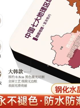 中国七大地理区域图相框学