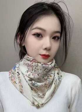 小方巾女款2026新款丝巾磁吸扣