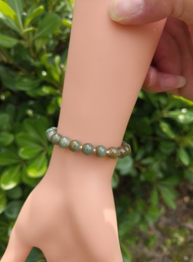 正宗天然缅甸翡翠A货双色鸳鸯手串手链7.6mm26颗百搭新款高级礼物