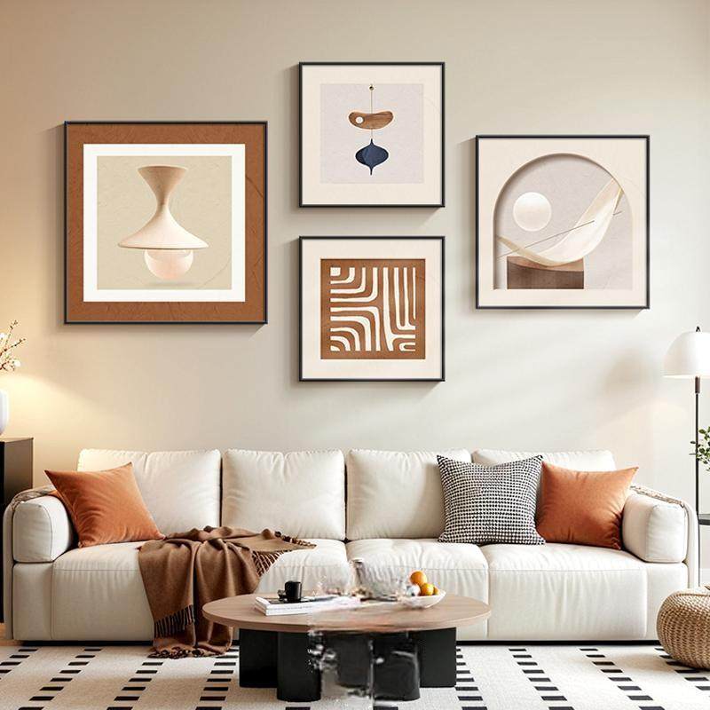 简约现代客厅沙发背景墙装饰画莫兰迪抽象艺术感挂画2025新款壁画,淘宝优惠券,粉丝福利购,淘宝优惠卷