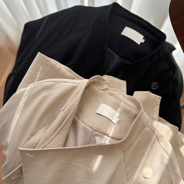 Tennis linen early spring lazy mid-length silhouette windbreaker