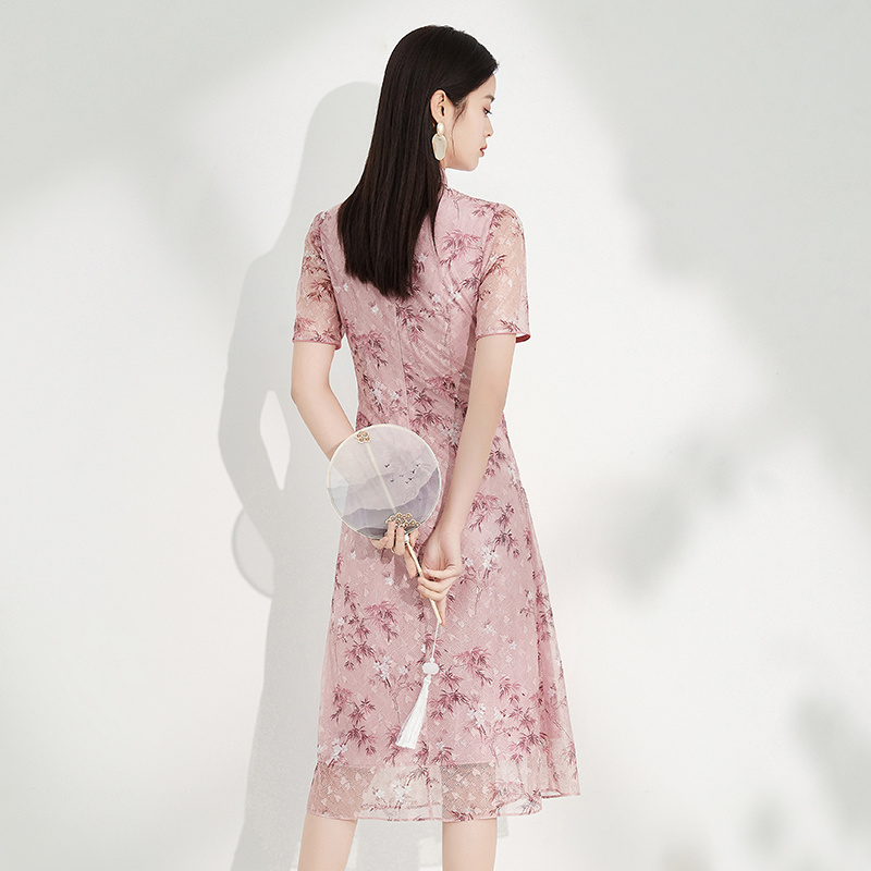 黛玛诗新中式改良旗袍蕾丝连衣裙 Dmodes黛玛诗连衣裙