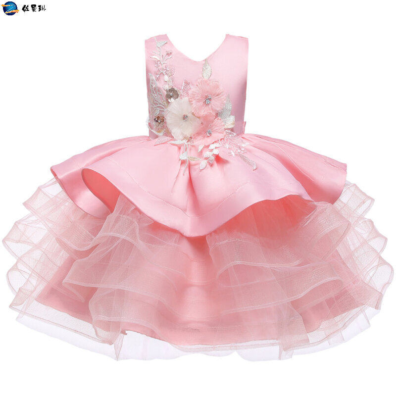 儿童婚纱校园大合唱主持女童公主裙 佐曼琳连衣裙