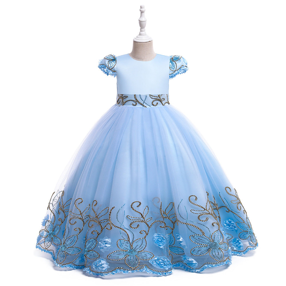 儿童公主裙洋气女童花童长裙演出服 佐曼琳连衣裙