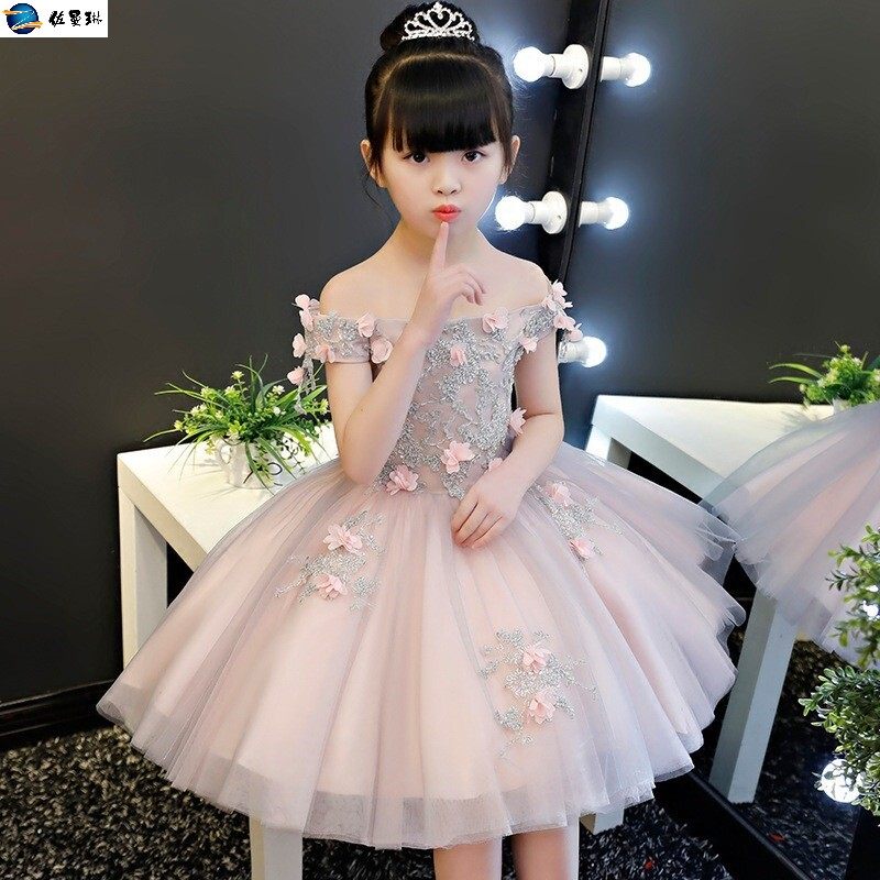 女童优雅礼服裙儿童婚纱生日公主裙 佐曼琳连衣裙