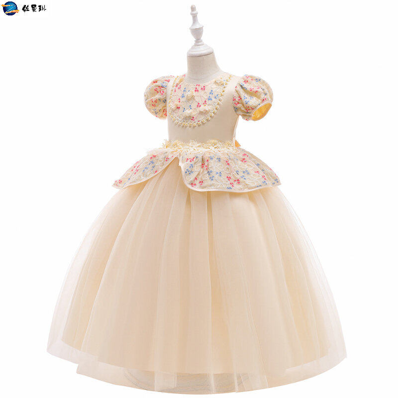 童装公主裙蓬蓬女童短袖钢琴演出服 佐曼琳连衣裙