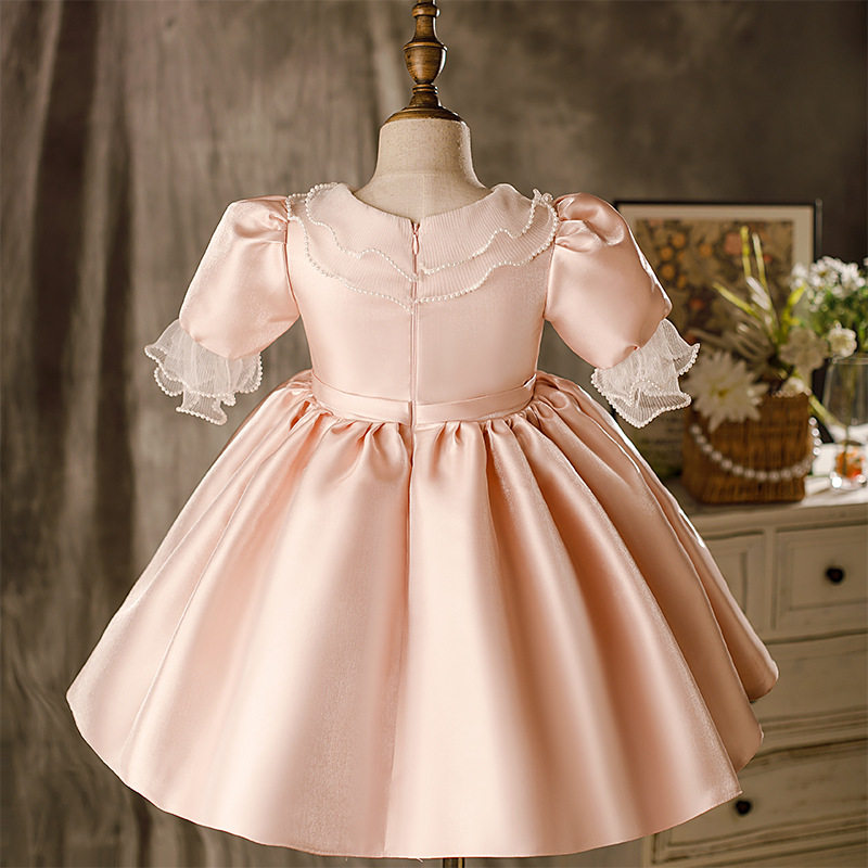 公主裙蓬蓬裙花童粉红色婚纱演出服 佐曼琳连衣裙