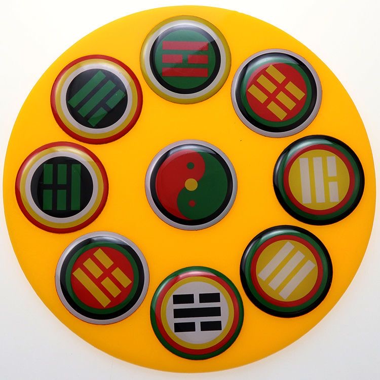 30CM 12CM单面黄铜版五龙盘中黄中绿中黑中白中红太极盘 - 图3