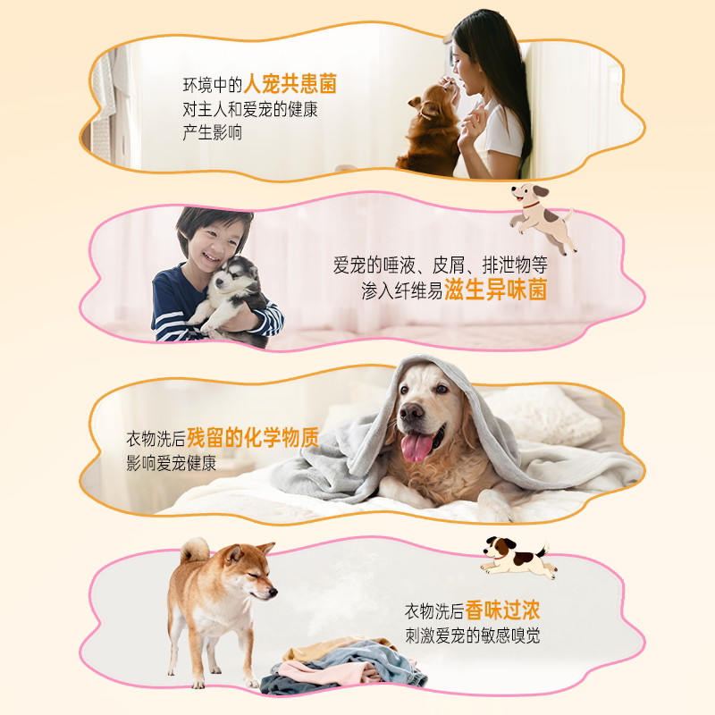 【新品】好爸爸洗衣液宠物家庭专用除菌除螨清洁剂去味猫狗防粘毛