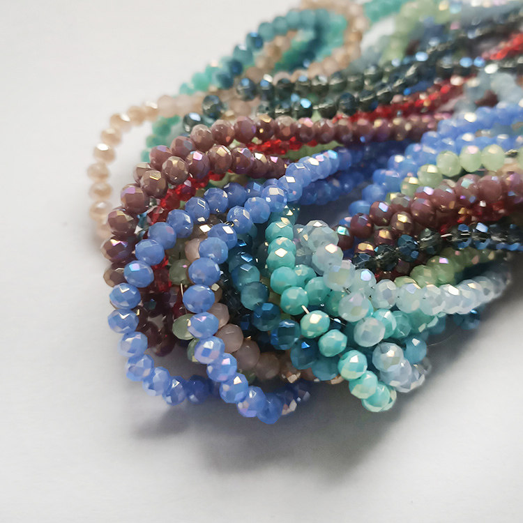 扁珠玻璃车轮珠 DIY手工串珠材料仿水晶珠散珠发簪饰品配件 2*3mm,淘宝优惠券,粉丝福利购,淘宝优惠卷