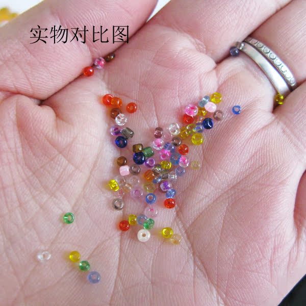 幻彩透明米珠 流苏diy手工制作材料项链手链十字绣珠材料散珠2mm - 图2