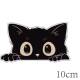 Black cat peeking at car electric motorcycle sticker