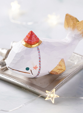 鲸鱼小摆件手工木雕工艺品厂家儿童礼物节日礼物木雕摆件