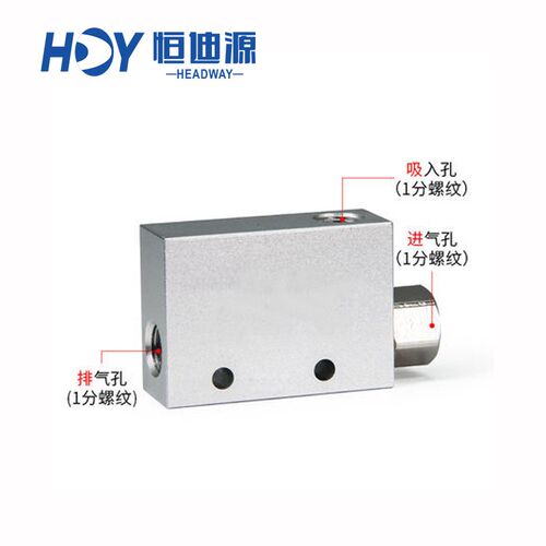 CV大吸力静音气动金属真空发生器EV10/15/20/25/30/HS吸盘高负压 - 图3