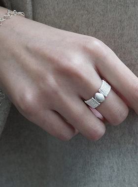 一寸十里织锦鹅卵石戒指