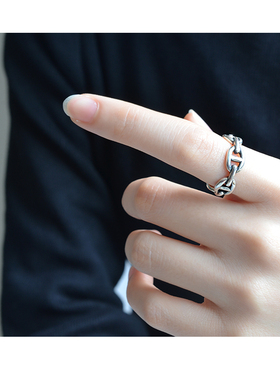 做旧无怯纯银冷淡风戒指