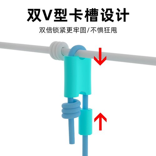 无结竿稍自锁扣加固竿稍绳主线组连接头鱼竿杆稍结加强结钓鱼配件 - 图1