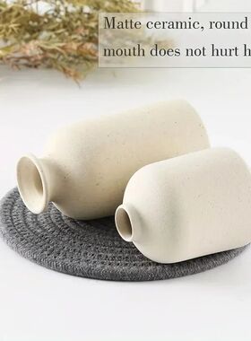 Ceramic Vase Set Of 3, Flower Vases For Rustic Home Decor, M