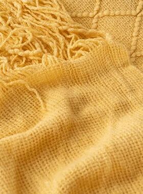 Boho Woven Throw Blanket with Tassels Jacquard Textured Boho