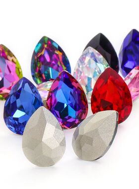Twinkling Violet Tear Drop K9 Glass Rhinestones Glass Crysta