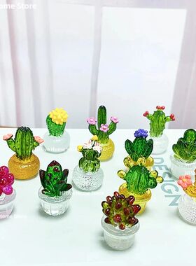 Creative Simulation Cactus Plant Decor Transparent Fleshy Ca