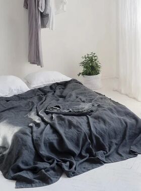 3PCS 100% Washed Linen Sheet Set Natural Flax Bed Sheets 2 P