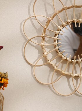 Decorative Mirror Hand Woven Wall Art Wall Mirror Handmade M