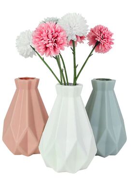 Modern Flower Vase White Pink Blue Plastic Vase Flower Pot B