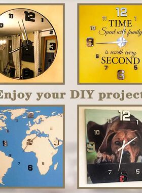 Large 3D Wall Clock DIY Creative Mirror Surface Wall Decorat