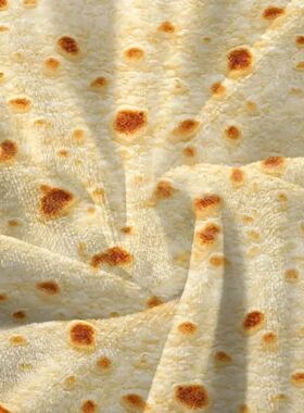 Multi-size Funny Round Corn Tortilla Blanket Soft Warm Throw