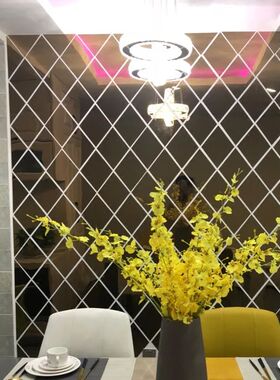 10/17/32/58Pcs 3D Mirror Wall Sticker DIY Diamonds Triangles