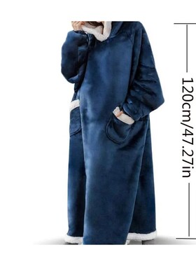 Sherpa Hood TV Wearable Blanket for Adult Women and Men Supe